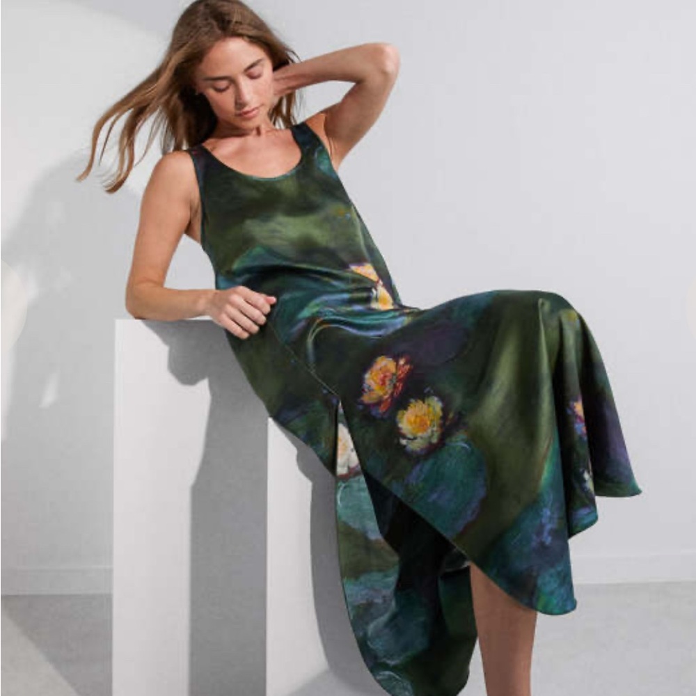 Lunya x LACMA - Washable Silk Tulip Dress - Waterlily - Small